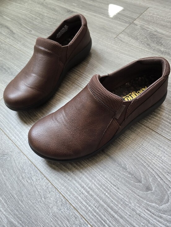 Alegria Shoes - Alegria Brown Slip On Comfort Shoes Workwear Work Size 40